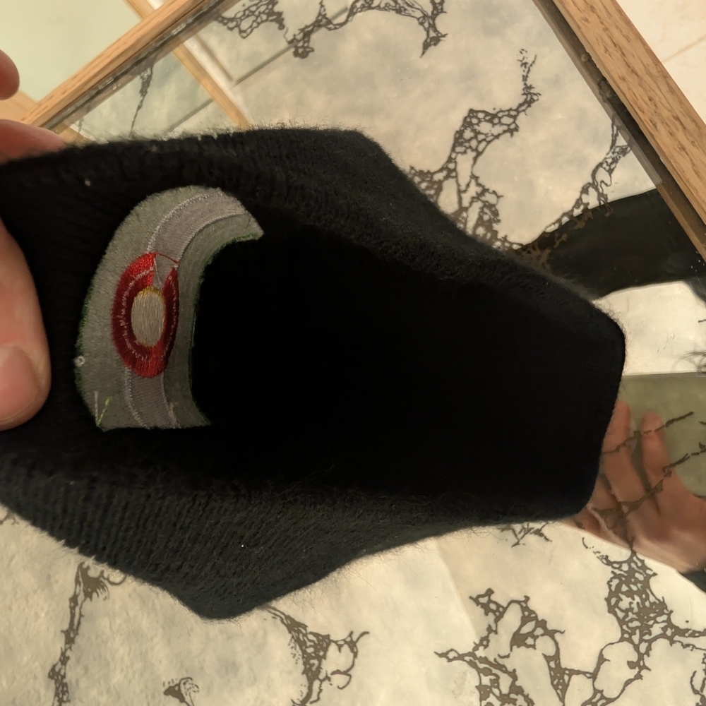 Unisex Black Beanie with Colorado Flag Patch - Picture 6 of 6